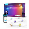 Govee RGBIC String Downlights, Smart LED String Lights Works with Alexa, Wi-Fi Color Changing Indoor Wall Light Fixture for Party, Christmas, 3m - 9.8ft with 15 LEDs, Music Sync, White H608B
